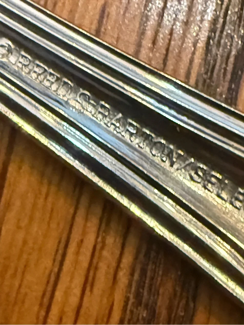 Reed & Barton Silver Tone Ornate Solid and Slotted Serving Spoons